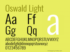 Oswald Light 3.0图片样张