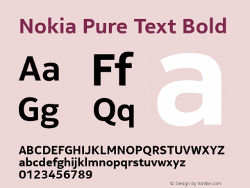 Nokia Pure Text Bold Version 1.21图片样张