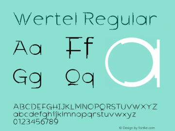 Wertel Version 1.000 Font Sample