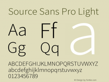 Source Sans Pro Light Version 1.050;PS 1.000;hotconv 1.0.70;makeotf.lib2.5.5900图片样张