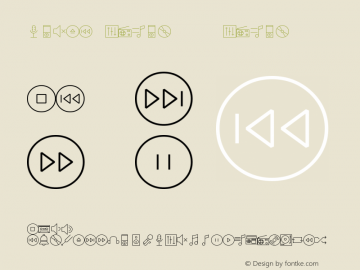 linea-music-10 Version 1.0 Font Sample