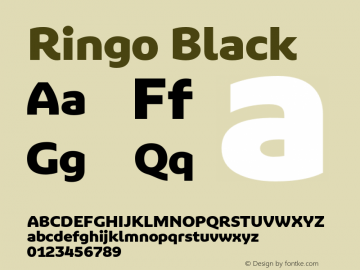 Ringo-Black Version 2.003; http://www.typoland.com/ Font Sample