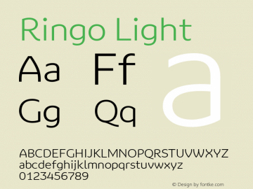 Ringo-Light Version 2.003; http://www.typoland.com/图片样张