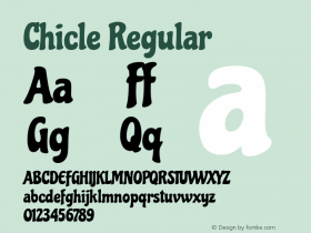 Chicle Regular Version 1.000 Font Sample