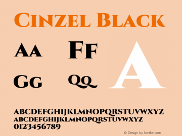 Cinzel-Black Version 1.001;PS 001.001;hotconv 1.0.56;makeotf.lib2.0.21325图片样张