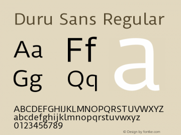 DuruSans-Regular Version 1.002 Font Sample