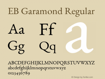 EB Garamond Version 000.012g Font Sample
