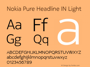 Nokia Pure Headline IN Light Version 2.100图片样张