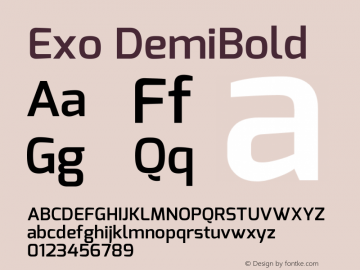 Exo DemiBold Version 1.00图片样张