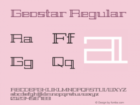 Geostar Version 1.002 Font Sample