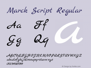 MarckScript-Regular Version 1.002 Font Sample