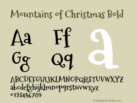 Mountains of Christmas Bold Version 1.002 Font Sample