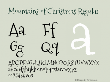 Mountains of Christmas Version 1.002 Font Sample