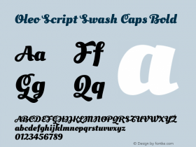 Oleo Script Swash Caps Bold Version 1.002图片样张