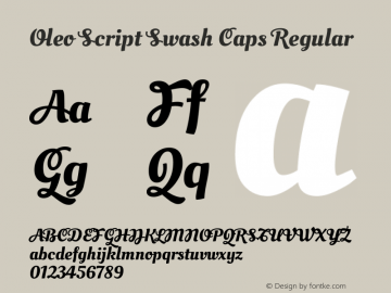 Oleo Script Swash Caps Version 1.002 Font Sample