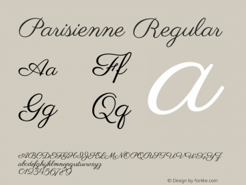 Parisienne Version 1.000 Font Sample