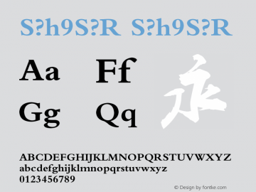 S?h9S?R S?h9S?R  Font Sample