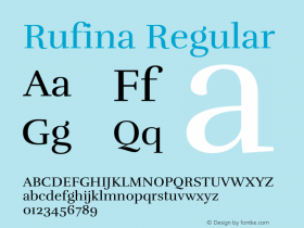 Rufina Version 1.001 Font Sample