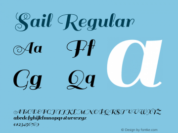 Sail Version 1.002 Font Sample