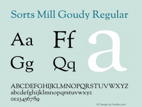 Sorts Mill Goudy Regular Version 003.101 Font Sample