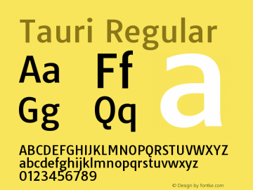 TauriRegular Version 1.003图片样张