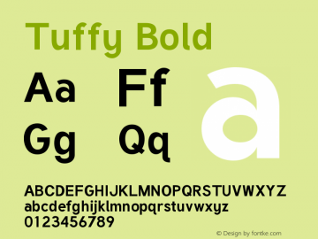 Tuffy Bold Version 001.271 Font Sample