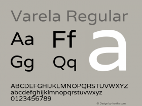 Varela Version 1.000 Font Sample