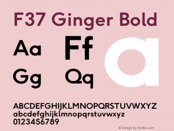 F37 Ginger Bold Version 1.000图片样张