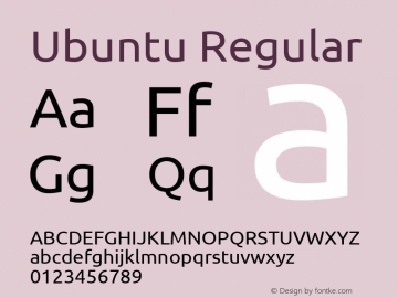 Ubuntu Version 0.80 Font Sample