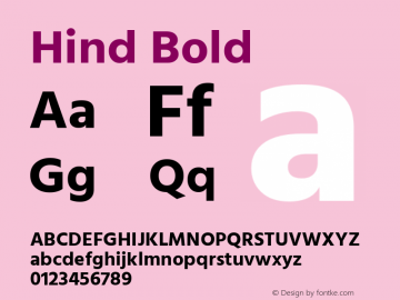 Hind Bold Version 2.001;PS 1.0;hotconv 1.0.79;makeotf.lib2.5.61930; ttfautohint (v1.5.33-1714) -l 8 -r 50 -G 200 -x 13 -D latn -f deva -w G -W -c -X 