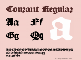Courant Version 1.001 Font Sample