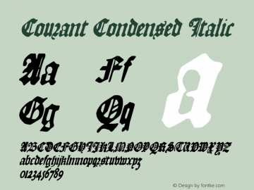 Courant-CondensedItalic Version 1.001图片样张