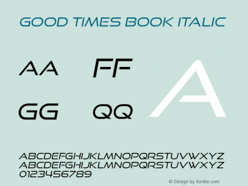 GoodTimesBook-Italic Version 4.001图片样张