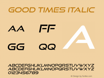 GoodTimes-Italic Version 4.001图片样张