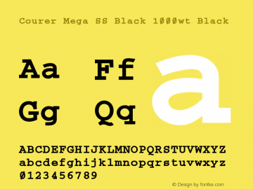 Courer Mega SS Black 1000wt Black Version 0.004 2014图片样张