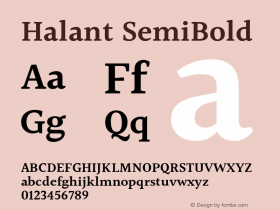 Halant SemiBold Version 1.101;PS 1.0;hotconv 1.0.78;makeotf.lib2.5.61930; ttfautohint (v1.1) -l 8 -r 50 -G 200 -x 14 -D latn -f deva -w gGD -W -c图片样张