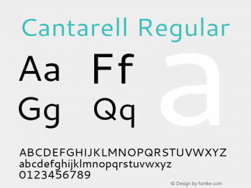 Cantarell Regular Version 001.001 Font Sample