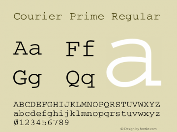 Courier Prime Version 1.203 Font Sample