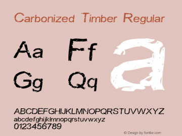 CarbonizedTimber Version 1.000 Font Sample