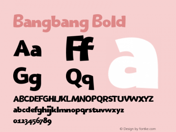 Bangbang-Bold 1.000 Font Sample
