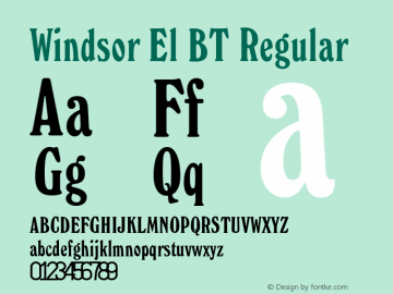 Windsor El BT Regular mfgpctt-v1.52 Thursday, January 14, 1993 10:32:21 am (EST)图片样张