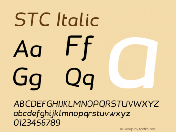 STC Italic Version 1.022 October 2, 2014图片样张