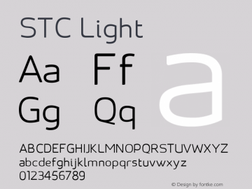 STC Light Version 1.028 October 2, 2014 Font Sample