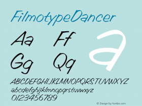 ☞FilmotypeDancer 1.000;com.myfonts.filmotype.dancer.regular.wfkit2.3UpX图片样张