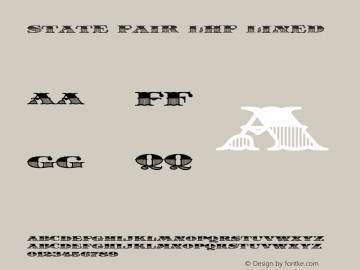 StateFairLHF-Lined Version 001.901 Font Sample