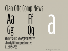 Clan Offc Comp Version 7.504; 2010; Build 1020 Font Sample