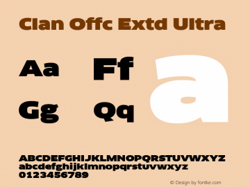 Clan Offc Extd Ultra Version 7.504; 2010; Build 1020 Font Sample