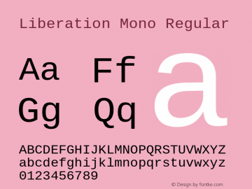 Liberation Mono Version 2.00.2 Font Sample