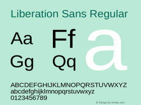 Liberation Sans Version 2.00.2图片样张