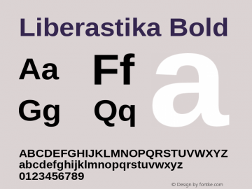 Liberastika Bold Version 1.1.5 Font Sample